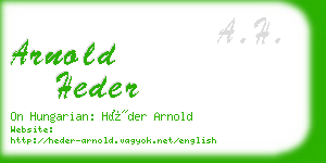 arnold heder business card